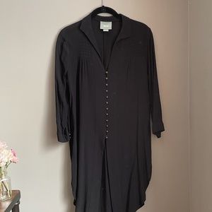 Anthropologie black tunic top